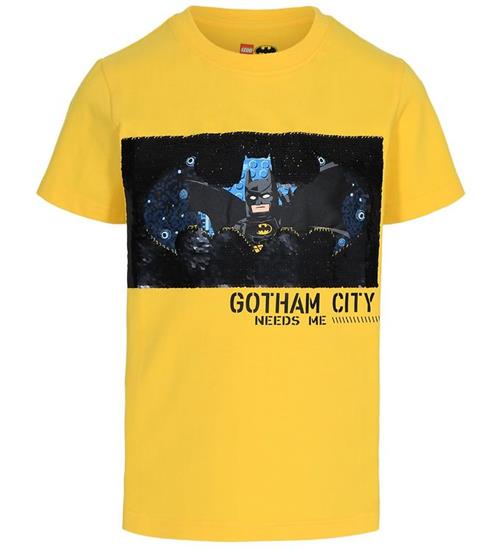 Se LEGOÂ® Wear LEGOÂ® Batman T-shirt - Gul m. Pailletter ved KidsWorld