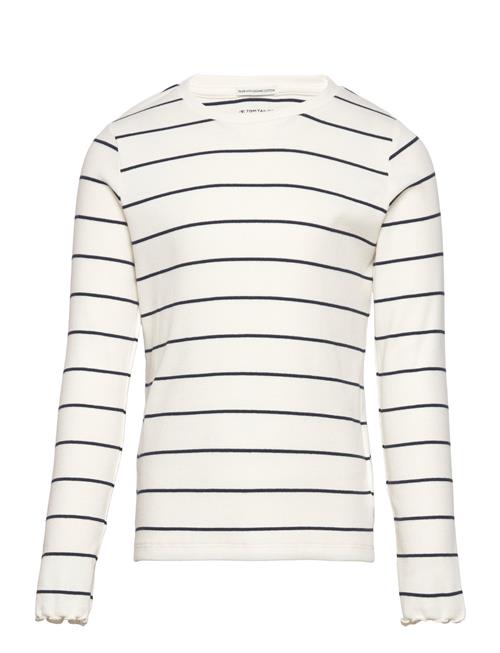 Se Tom Tailor Striped Rib Longsleeve Tom Tailor White ved Booztlet