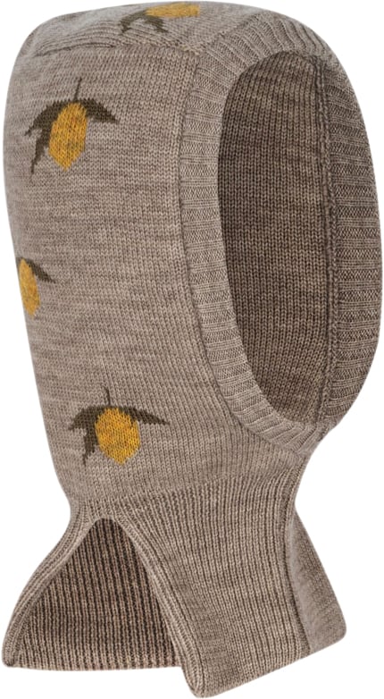 Se Konges Sløjd Belou Lemon Knit Balaclava 2-4Y - Elefanthuer Uld hos Magasin ved Magasin