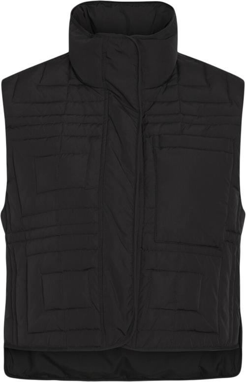 Heartmade ¤ Belsa Vest HM ¤ Kvinde Black Veste Str 38 - hos Magasin