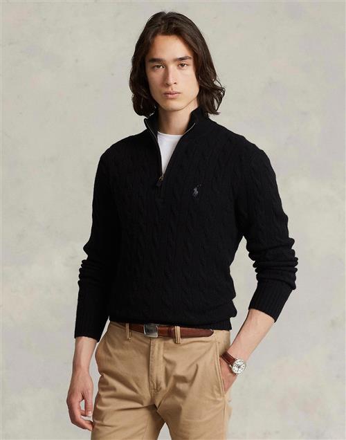 Se Polo Ralph Lauren 2/15 Wool/cash Rwslsl-plo Mand Sort Turtlenecks Str L - hos Magasin ved Magasin