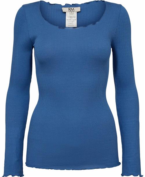 RM by Rosemunde Rmwbalta Modal LS Curl Blouse Kvinde Blå Kortærmede T-shirts Str L - hos Magasin