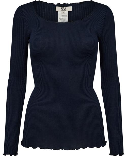 RM by Rosemunde Rmwbalta Modal LS Curl Blouse Kvinde Navy Kortærmede T-shirts Str XS - hos Magasin