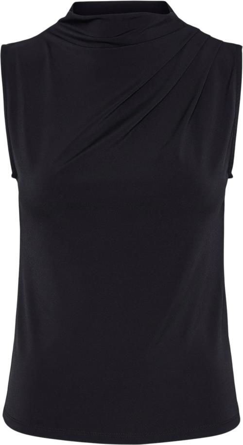 Se Pieces Pcmadison SL Draped TOP Noos BC Kvinde Sort Toppe Str XL - hos Magasin ved Magasin