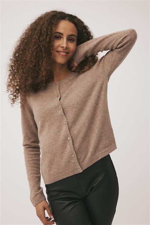 Magasin du Nord Collection Magasin Mabel 3 100 Cashmere Kvinde Sand Melange Cardigans Str XL Cashmere