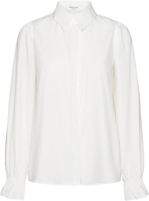 RM by Rosemunde Shirt w/ Smock Detail Kvinde Hvid Skjorter Str 40 - hos Magasin