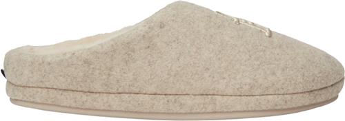 Se Tommy Hilfiger TH Embroidered Basics Slipper Kvinde Beige Heather Hjemmesko Str 37/38 - hos Magasin ved Magasin