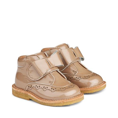 Wheat Bootie Velcro Bowy Beige Begyndersko Str 24 - Læder hos Magasin