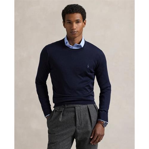 Se Polo Ralph Lauren 2/30 Merino WL Rwslsl-plo Mand Blå Sweaters Str S Merino - hos Magasin ved Magasin