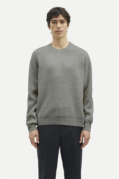 Samsøe Samsøe Saisaks Sweater 15010 Mand Dark Grey Mel. Sweaters Str S - hos Magasin