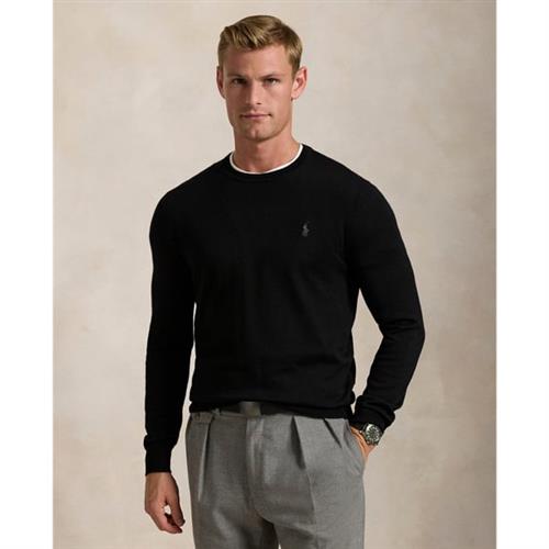 Polo Ralph Lauren 2/30 Merino WL Rwslsl-plo Mand Sort Sweaters Str L Merino - hos Magasin