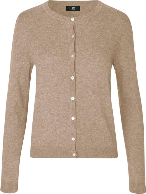 RM by Rosemunde Rmwsofia Wool LS Cardigan Kvinde Light Sand Melange Cardigans Str L - hos Magasin