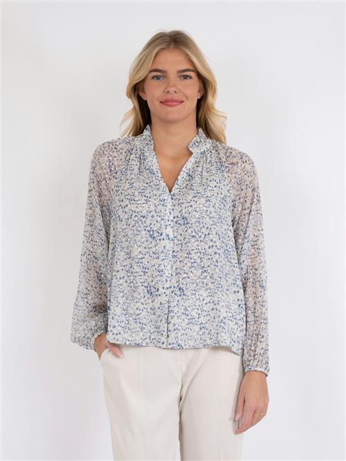 Se Neo Noir Solbi Ditsy Dot Blouse Kvinde Light Blue Langærmede Bluser Str 40 - hos Magasin ved Magasin