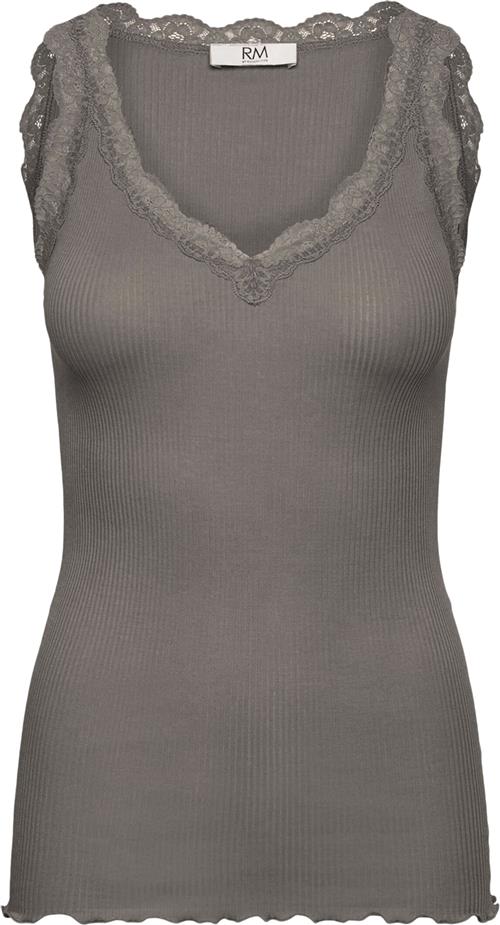 RM by Rosemunde Rmwbalta Modal SL Lace Vneck top Kvinde Koala Toppe Str M - Bomuld hos Magasin