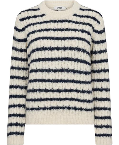 Magasin du Nord Collection Magasin Avelyn 1 GRS Kvinde Navy Blue / Star White Stripe Sweaters Str L