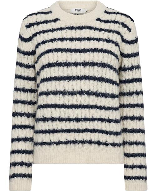 Magasin du Nord Collection Magasin Avelyn 1 GRS Kvinde Navy Blue / Star White Stripe Sweaters Str XL