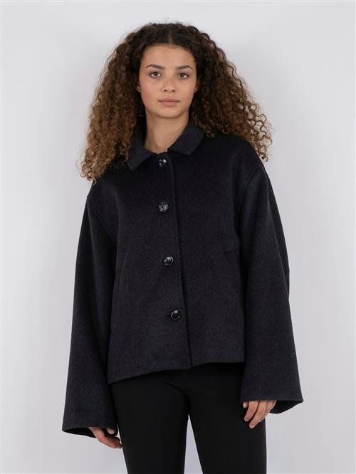 Neo Noir Hamra Wool Jacket Kvinde Antracit Overgangsjakker Str 44 - Uld hos Magasin