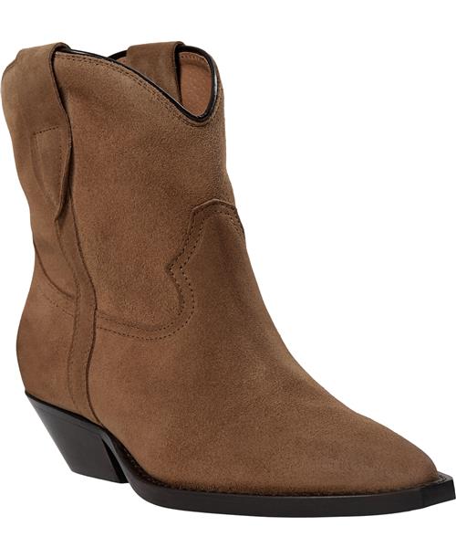 Pavement Jasmin Suede Kvinde Taupe Suede Cowboy & Biker Str 39 - Læder hos Magasin