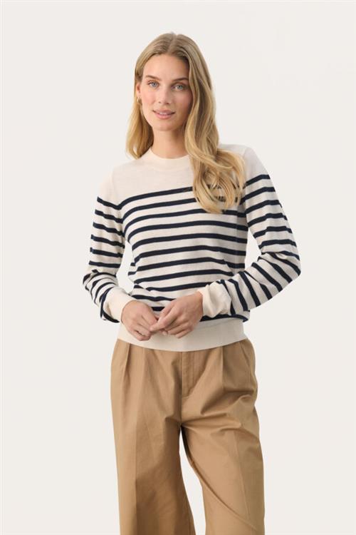 Part Two Jaylynpw PU Kvinde Night Skye Stripe Sweaters Relaxed Fit Str M - hos Magasin