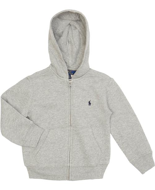 Se Polo Ralph Lauren Cottonblend-fleece Hoodie Str 7 / 7 år - Grå Hættetrøjer hos Magasin ved Magasin