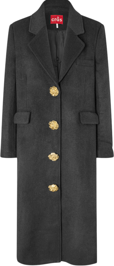 Cras Rebeccacras Coat Kvinde Black Uldfrakker Str 38 - hos Magasin