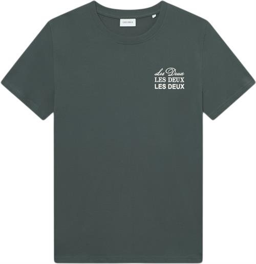 Les Deux Triple Tshirt Mand Pine Green/ivory Kortærmede T-shirts Str S - Bomuld hos Magasin