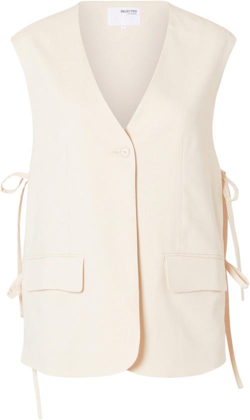 Selected Femme Slfselfina Vest Kvinde Birch/melange Veste Str 34 - hos Magasin