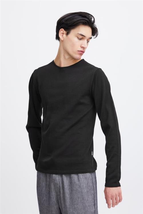 Casual Friday Cfkent Merino Crew Neck Knit Mand Black Sweaters Slim Fit Str XL Merino - hos Magasin