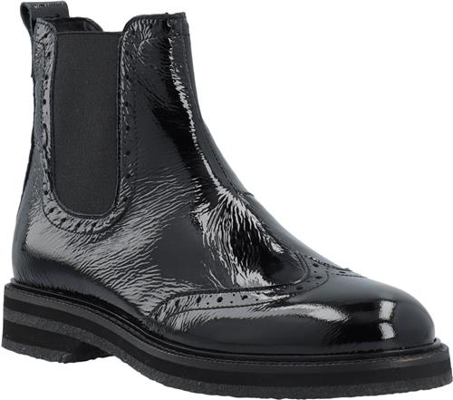 Cashott Casbetty Brogue Chelsea Boot Patent Kvinde Black Ankelstøvler Str 40 - hos Magasin