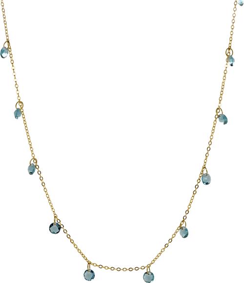 Se BeChristensen Susan Blue Zirconia Necklace Gold 38+5cm - Halskæder Med Vedhæng hos Magasin ved Magasin