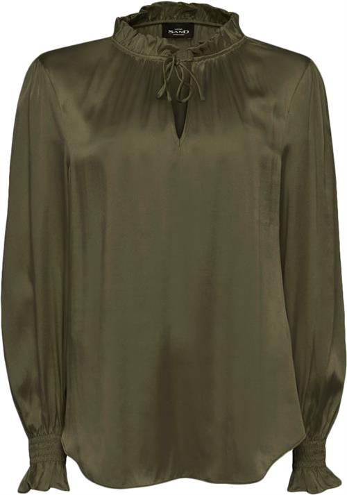 Se Sand 3176 Matt Lalie Blouse Kvinde Grøn Toppe Str 40 - Silke hos Magasin ved Magasin