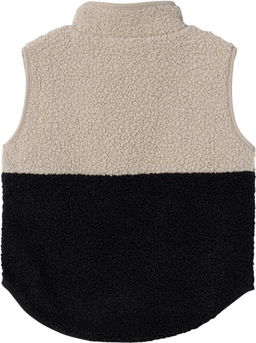 Se Name It Nkmlaket Teddy Waistcoat Str 134/140 - Sort Veste hos Magasin ved Magasin