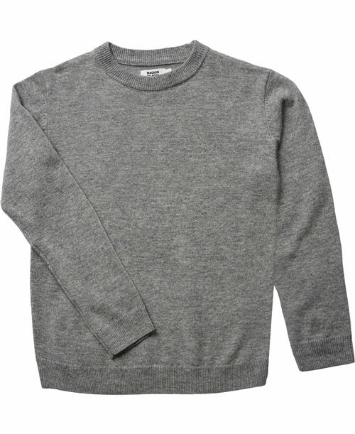 Se BAKITO by Magasin Du Nord Collection BAKITO by Magasin Strikka RWS Wool & Cashmere Pullover Str 2 Cashmere Light Grey Melange Strik ved Magasin