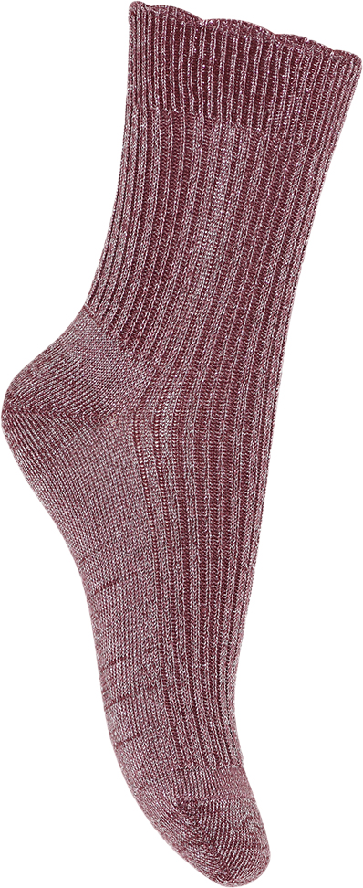 mpKids Celosia Glitter Socks Str 29/32 - Maroon Strømper Viskose hos Magasin