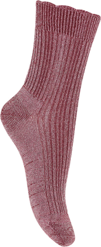 mpKids Celosia Glitter Socks Str 37/39 - Maroon Strømper Viskose hos Magasin