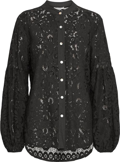 Sorbet Sbceleste Lace Shirt Kvinde Jet Black Skjorter Str XL - hos Magasin