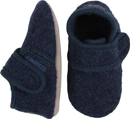 Se Melton Wool Slippers With Velcro Marine Hjemmesko Str 26/27 - Uld hos Magasin ved Magasin