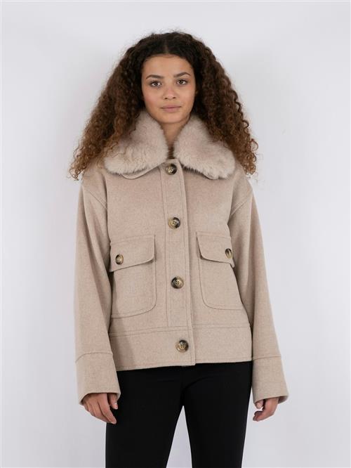 Neo Noir Pitti Wool Jacket Kvinde Sand Overgangsjakker Str 42 - Uld hos Magasin