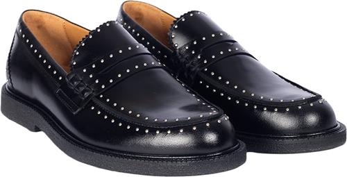 ANGULUS Klassisk Penny Loafer med Dekorativ Kvinde 1835 Black Loafers Str 41 - hos Magasin