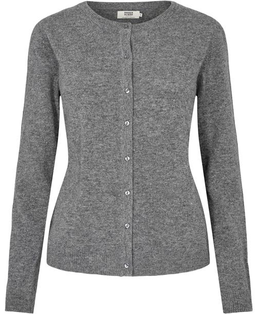 Se Magasin du Nord Collection Magasin Myrna 3 100% Premium Lambswool Kvinde Medium Grey Melange Cardigans Str L Uld ved Magasin