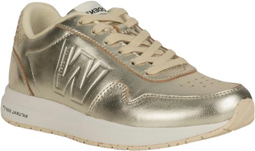 Woden Nora Natural Soft Metallic Kvinde Gold Sneakers Str 40 - Læder hos Magasin