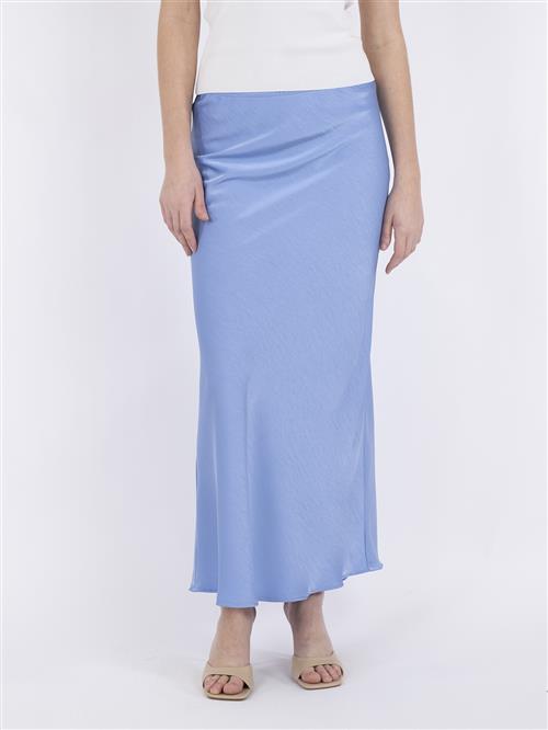 Neo Noir Vicky Heavy Sateen Skirt Kvinde Dusty Blue Maxi Nederdele Str 38 - hos Magasin