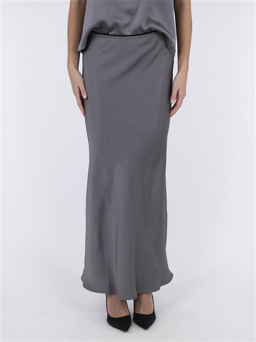 Neo Noir Vicky Heavy Sateen Skirt Kvinde Dark Grey Maxi Nederdele Str 38 - hos Magasin