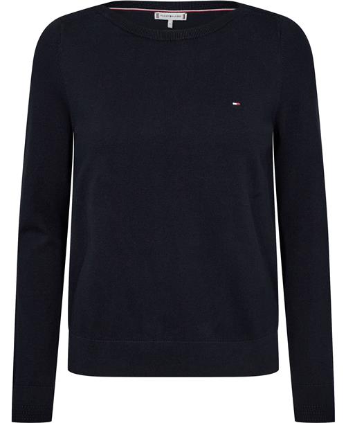 Se Tommy Hilfiger CO Jersey Stitch Boatnk Sweater Kvinde Desert Sky Sweaters Str L - hos Magasin ved Magasin