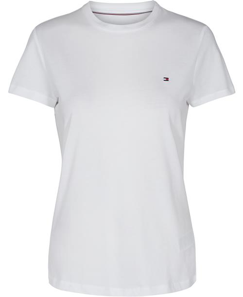 Tommy Hilfiger Abby Crewnk top Kvinde Hvid Toppe Str S - Bomuld hos Magasin