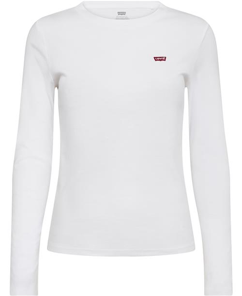 Levi's Essential HM LS TEE White + Kvinde Hvid Kortærmede T-shirts Str XL - Bomuld hos Magasin