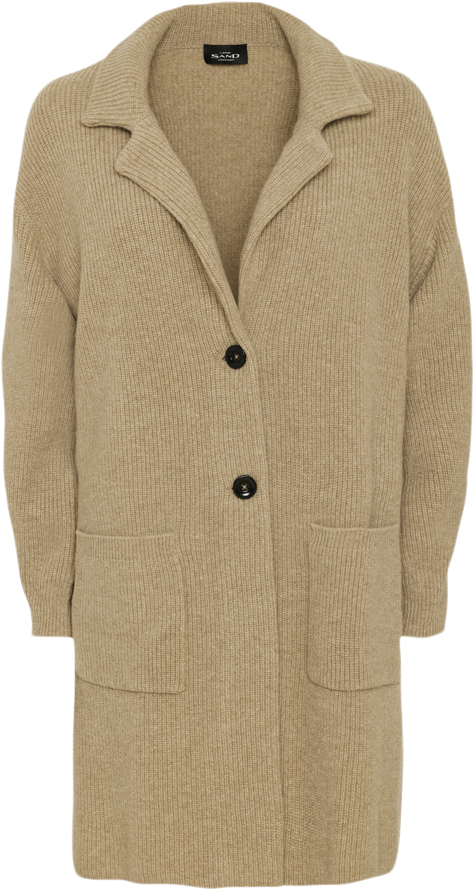 Sand Vintage Wiktoria Kvinde Sand Cardigans Str S - Uld hos Magasin