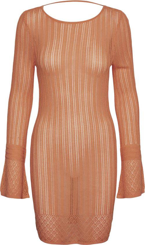 Something New Snrayee LS Knit Mini Dress MCO Kvinde Camellia Korte Kjoler Tight Fit Str M - hos Magasin