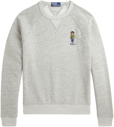 Polo Ralph Lauren Vintage Fleecelsl-sws Mand F24 Loft Heather Vrsy Bear Sweatshirts Str XL - hos Magasin