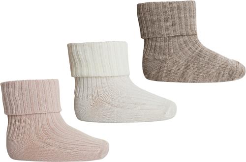 mpKids Wool rib Baby Socks 3-pack Str 17/18 - 489 Strømper Uld hos Magasin